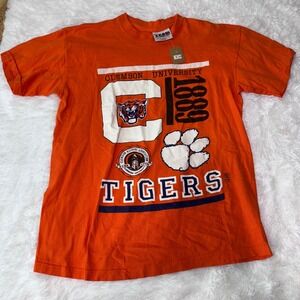 Vintage Team Issue Clemson Tigers University single stitch T Shirt Mens Large‎